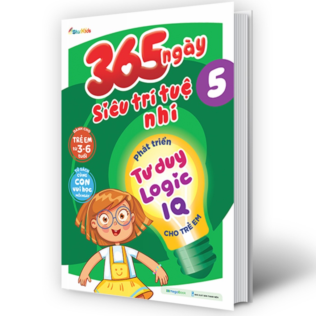 Sách – 365 Ngày Siêu Trí Tuệ Nhí - Phát Triển Tư Duy Logic IQ Cho Trẻ Em 5 (MEGABOOK)