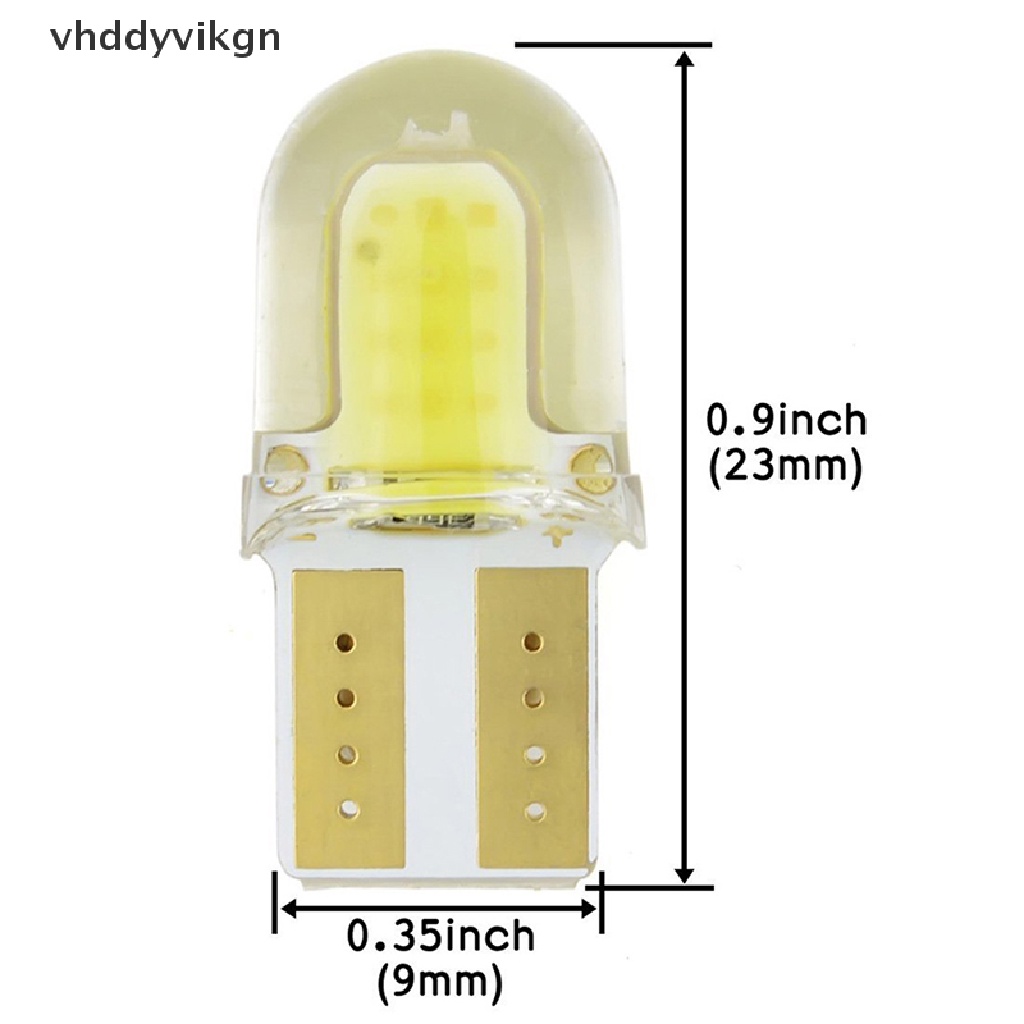 Set 10 Đèn LED T10 194 W5W COB Bằng Silicon Chuyên Dụng Cho Xe Hơi