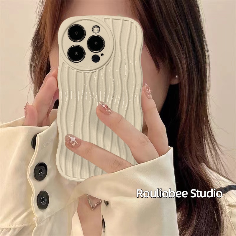 Ốp Điện Thoại TPU Mềm Chịu Nhiệt Chống Va Đập Họa Tiết Sọc Trắng Cho IPhone 14 Pro Max 11 7 Plus 13 12 11 Pro Max X XS XR