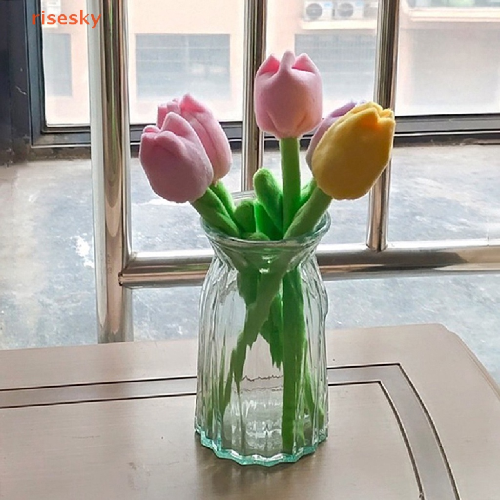 1 Đồ Chơi Nhồi Bông Hình Hoa Hồng / Tulip Dễ Thương 26cm
