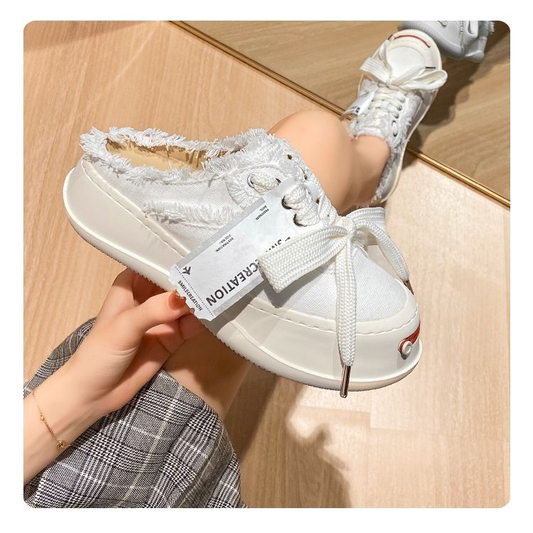 Giày Lười Canvas Đế Dày Thời Trang Nữ Tính