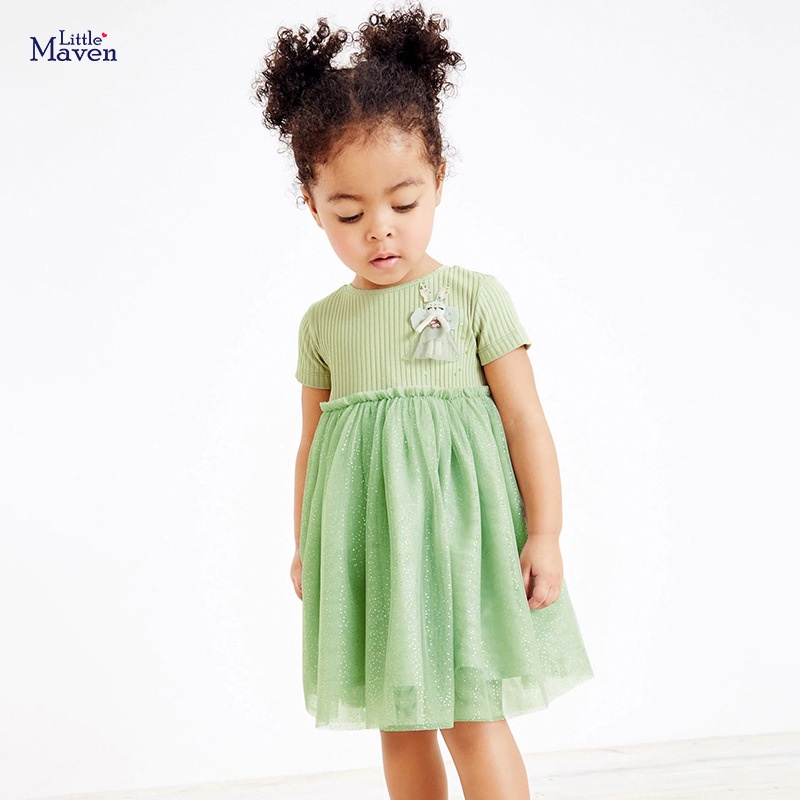 Đầm cotton Phong Cách Âu Mỹ Mới Cho Bé Gái-qqz @ LM