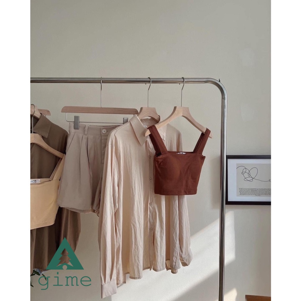 Áo 2 dây bản to , áo 2 dây croptop  chất Zip cao cấp co dãn 4 chiều màu đen màu trắng - không mút