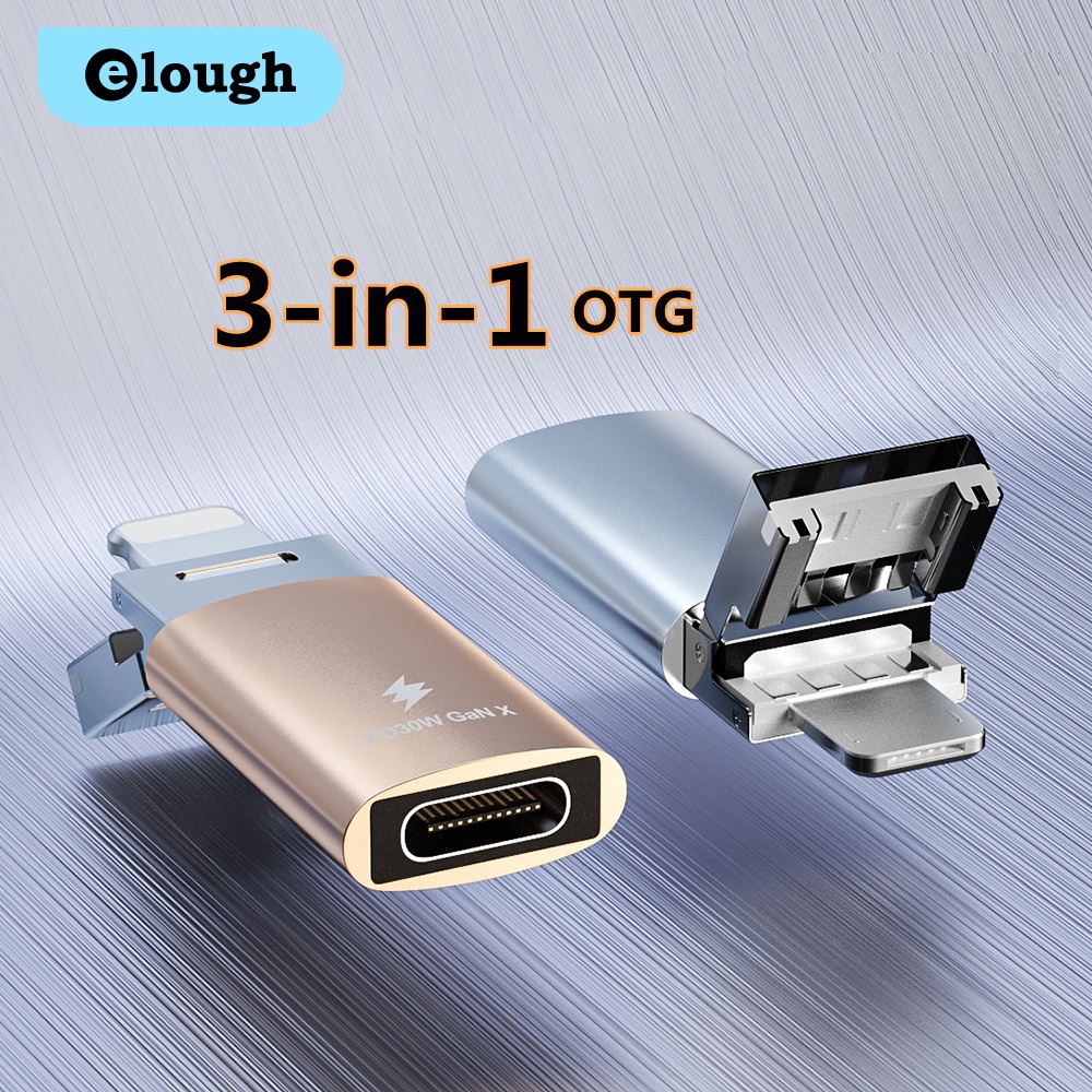 Đầu Chuyển Đổi OTG Type C 3 Trong 1 Cho Điện Thoại Di Động