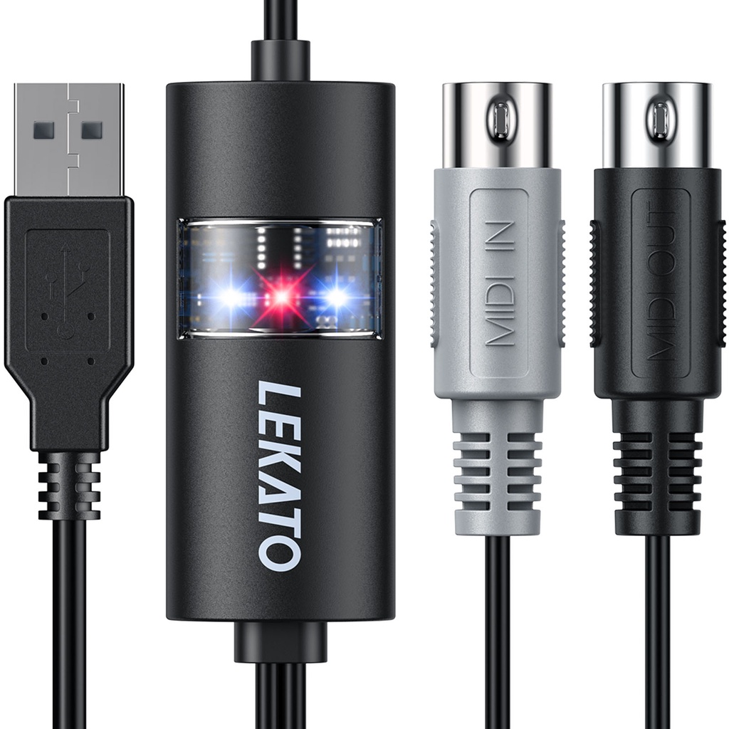 Dây Cáp USB Chuyên Dụng Dành Cho Đàn Piano Chuyên Nghiệp LEKATO Windows / Mac 6.5Ft