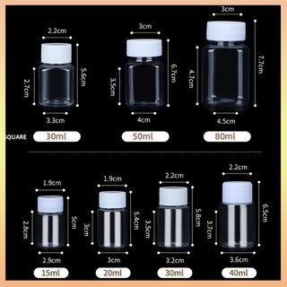 Hộp nhựa rỗng trong suốt dung tích 15ml / 20ml / 30ml / 100ml đựng thuốc tiện dụng