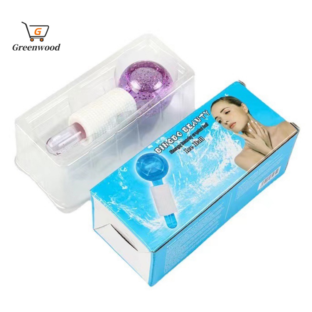 Set 2 Quả Cầu Thủy Tinh Làm Mát Tái Sử Dụng Làm Sáng Tông Màu Da