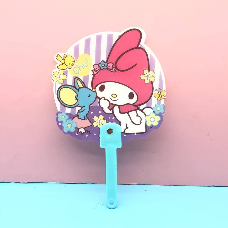 SANRIO Quạt Mini Cầm Tay Bằng PVC Họa Tiết Hoạt Hình Cinnamoroll Mymelody Kuromi PomPom Purin Pochacco Dễ Thương Sáng Tạo Làm Quà Tặng Cho Bé Trai Bé Gái