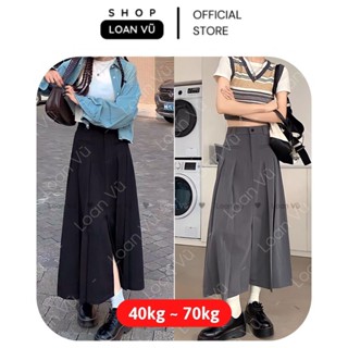 Chân váy ulzzang dáng dài khóa giữa - ms515