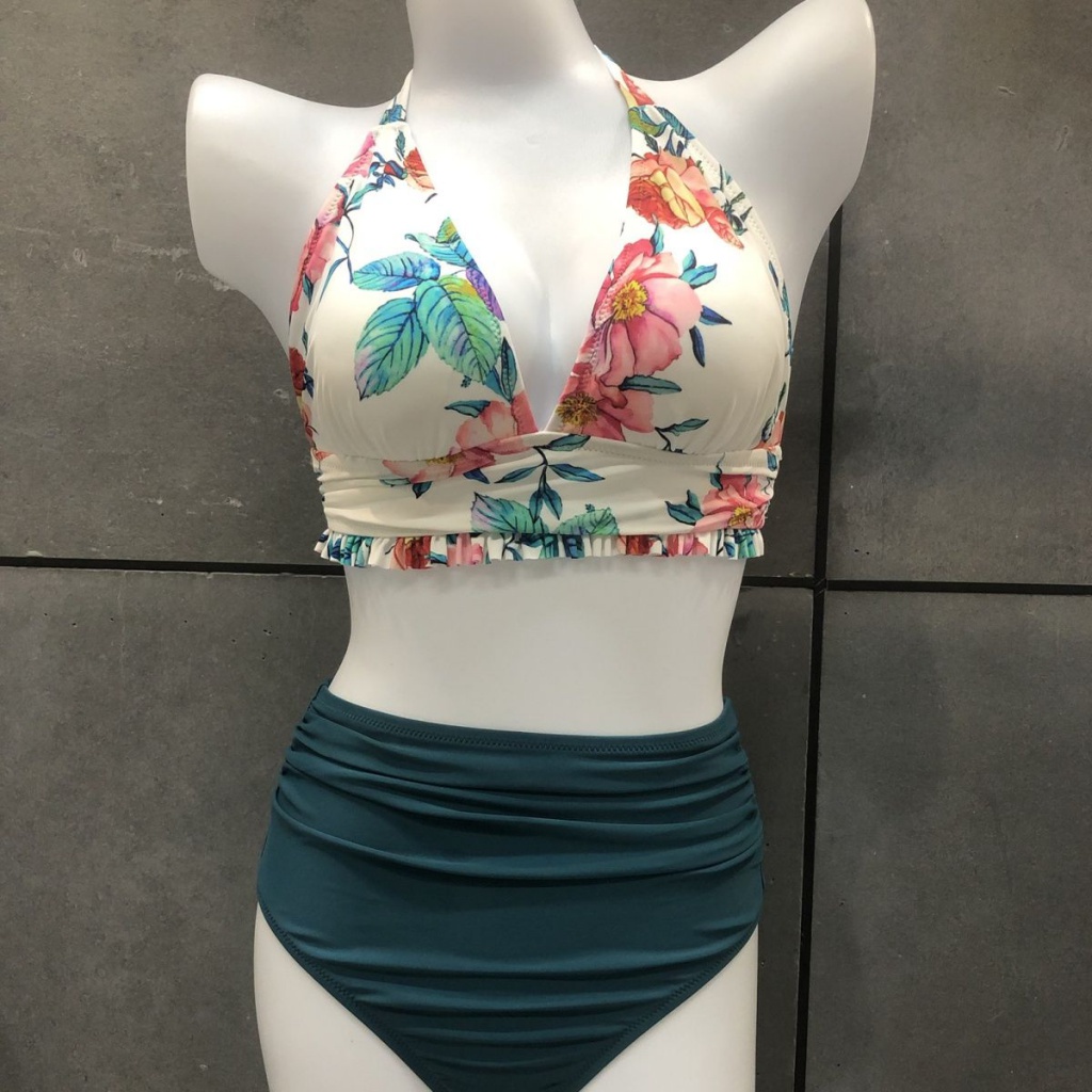 Bộ Đồ Bơi Bikini Lưng Vừa Quyến Rũ Phong Cách Âu Mỹ Cho Nữ