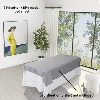 Beauty salon bed sheets, anti-bacteria anti-mite 65% cotton + 35% modal massage bed sheets cover solid color