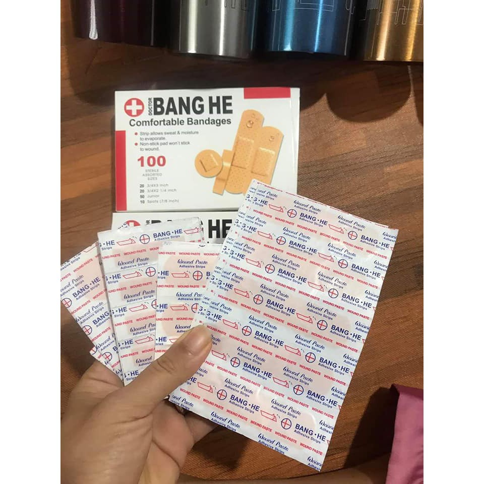 100 Miếng Dán Vết Thương Chữ Thập
