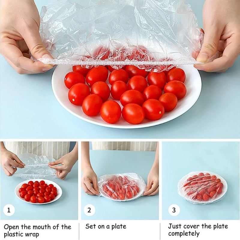 Set 10 / 50 Vỏ Bọc Bảo Quản Thực Phẩm Tươi Ngon Dùng Một Lần