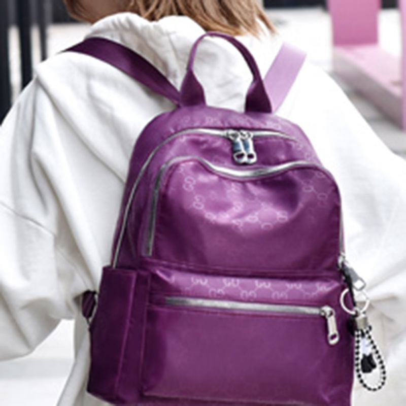 Ielgy Ba Lô Thời Trang Đơn Giản Phong Cách Ngoại Quốc Cho Nữ