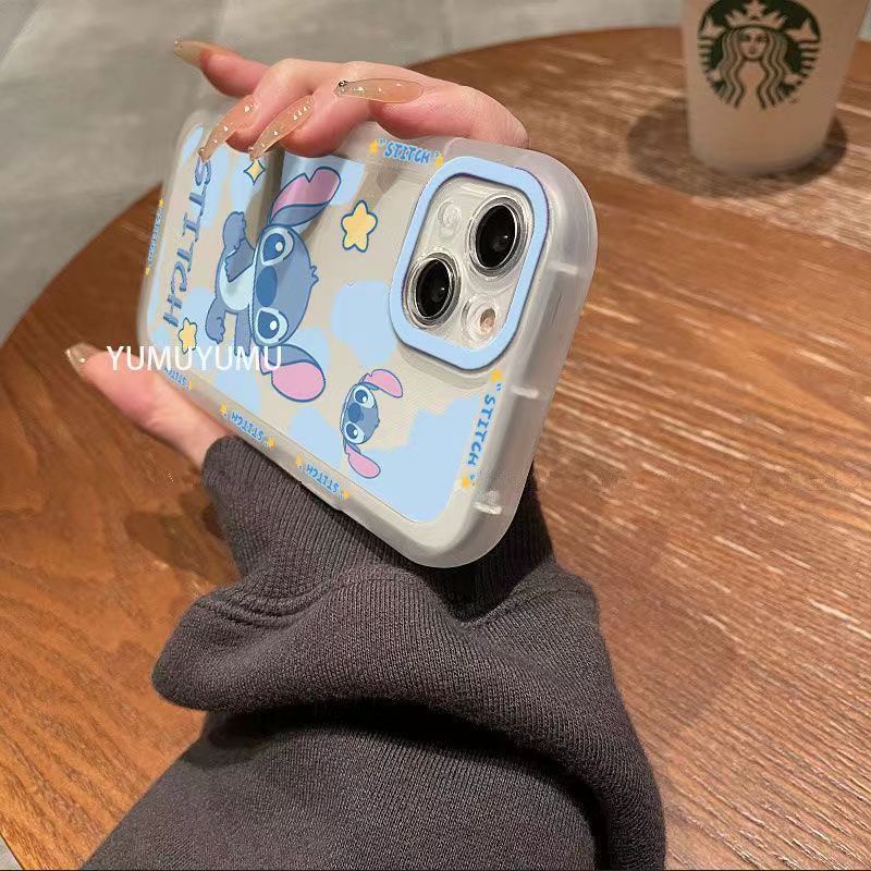 ✅Ốp Điện Thoại Dẻo Trong Suốt Họa Tiết Hoạt Hình Stitch Dễ Thương Cho iPhone 14 / 13pro 12promax iPhone7plus xrins JQ7O