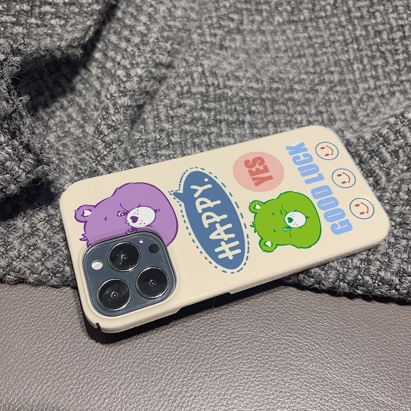 Ốp Điện Thoại Cứng Hình Gấu Dễ Thương Cho iphone 14promax 11 13 12 7Plus 8 X XS Max