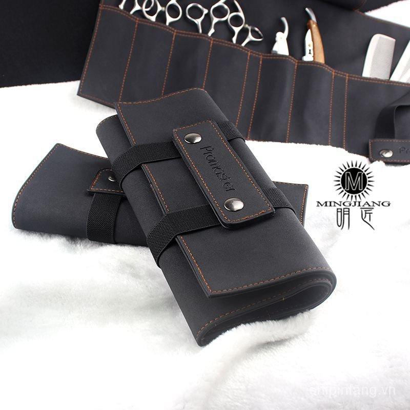 Túi Cuộn Vải Canvas Đựng Kéo Cắt Tóc Chuyên Dụng Cho Thợ Làm Tóc