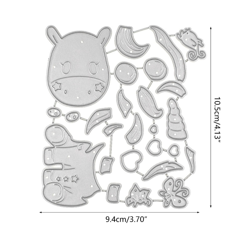 Khuôn Cắt Giấy Kim Loại Hình Ngựa Một Sừng Xinh Xắn