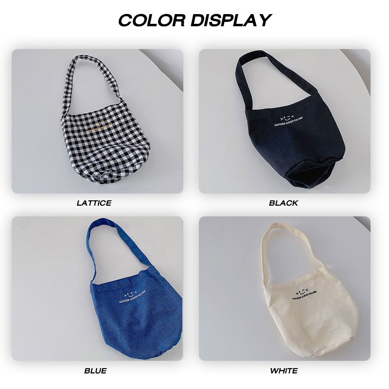 Bololo Túi Vải canvas In Chữ Thiết Kế Đơn Giản Thời Trang Xinh Xắn Cho Bé