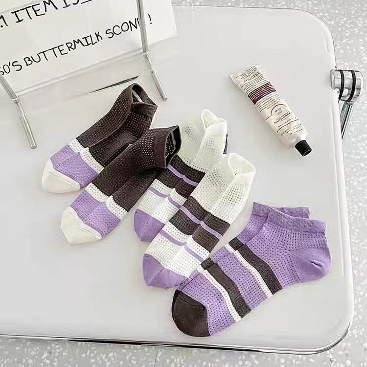 Đôi Vớ Chân cotton Phối Lưới Thời Trang Cho Nữ