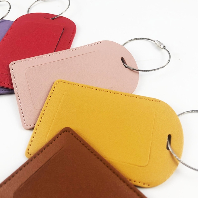 Thẻ Đánh Dấu Hành Lý Bằng PU Chống Nước Có Vòng Sắt