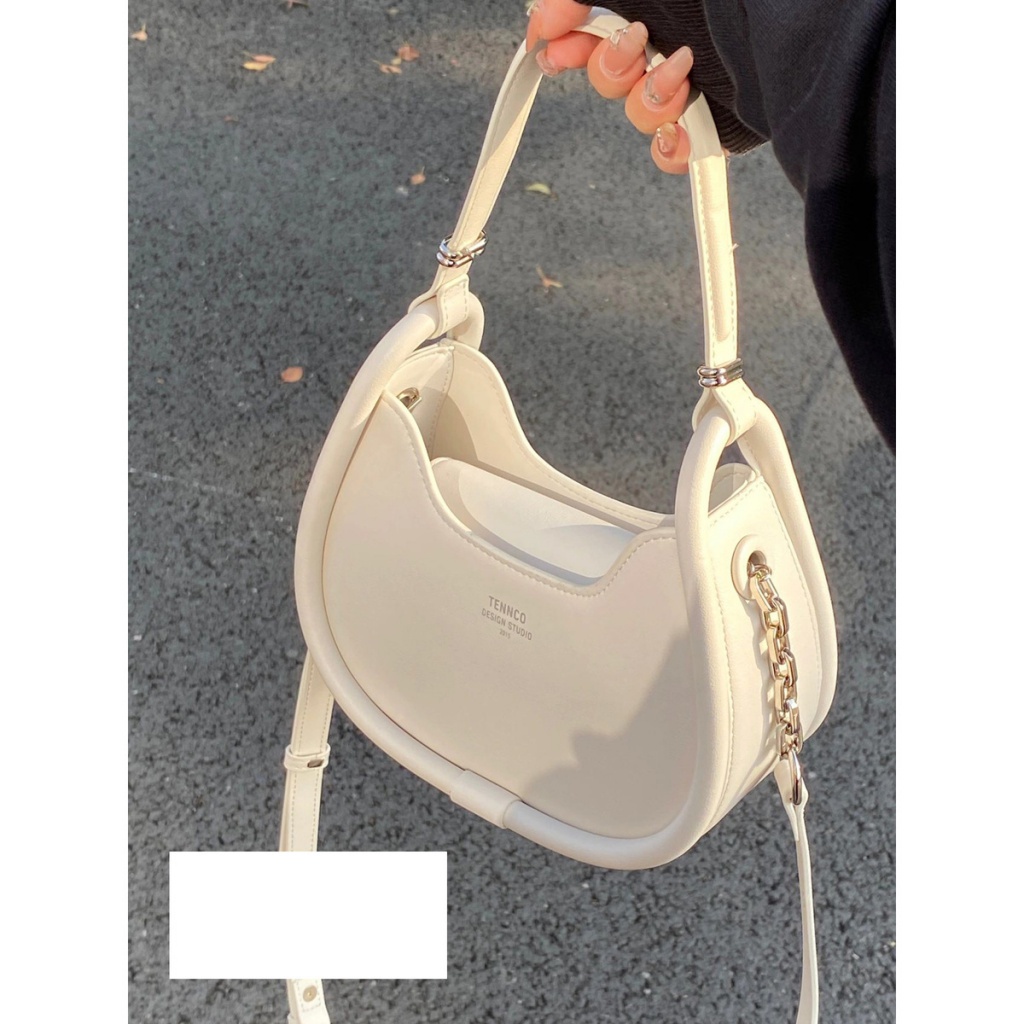 Túi xách màu trắng túi thời trang nữ phù hợp với thiết kế ngách nhỏ phong cách nước hoa Túi Messenger túi yên xe may xu hướng ngọt ngào