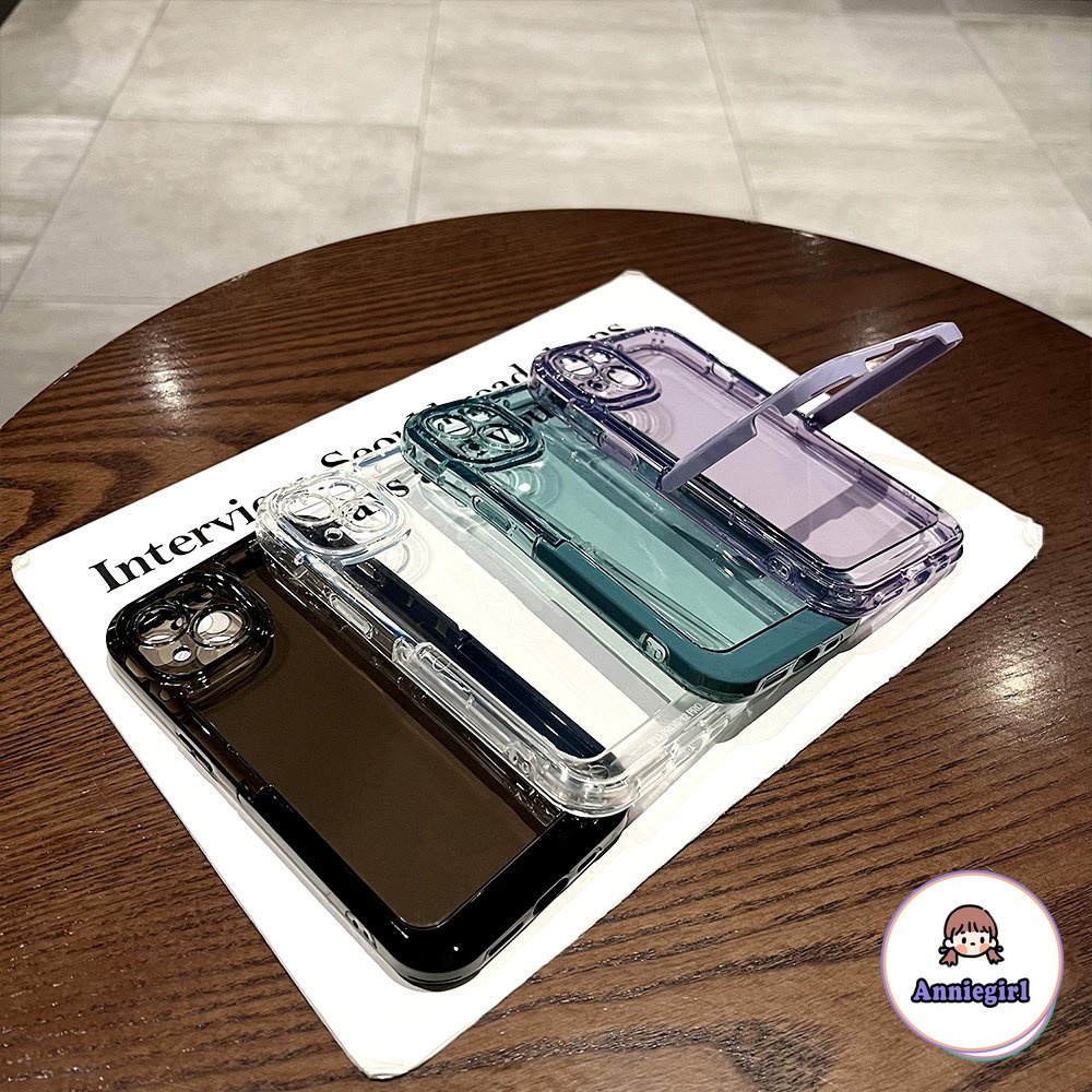 Ốp Điện Thoại TPU Mềm Trong Suốt Chống Sốc Có Giá Đỡ Cho IPhone 11 14 Pro Max Ip13 12 11 Pro Max 14 Pro Max