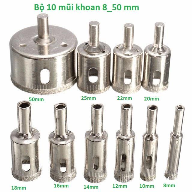 MŨI KHOAN GẠCH VÀ KÍNH PHI 8 ĐẾN PHI 60 [ ĐỦ KÍCH CỠ ]