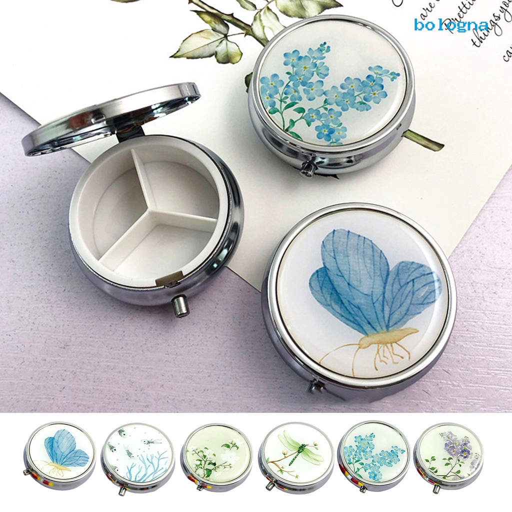 Hộp Đựng Thuốc Cỡ Lớn 3 Ngăn Chống Ẩm / Bụi Bẩn Có Nắp Đậy Tiện Dụng Mang Theo Du Lịch
