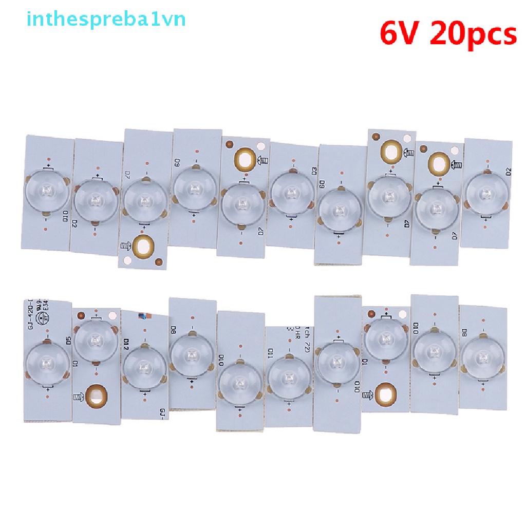 Hạt Đèn LED SMD 1Vn 20 X 6V Có Ống Kính Quang Học Dùng Sửa Chữa TV LED 32-65 inch
