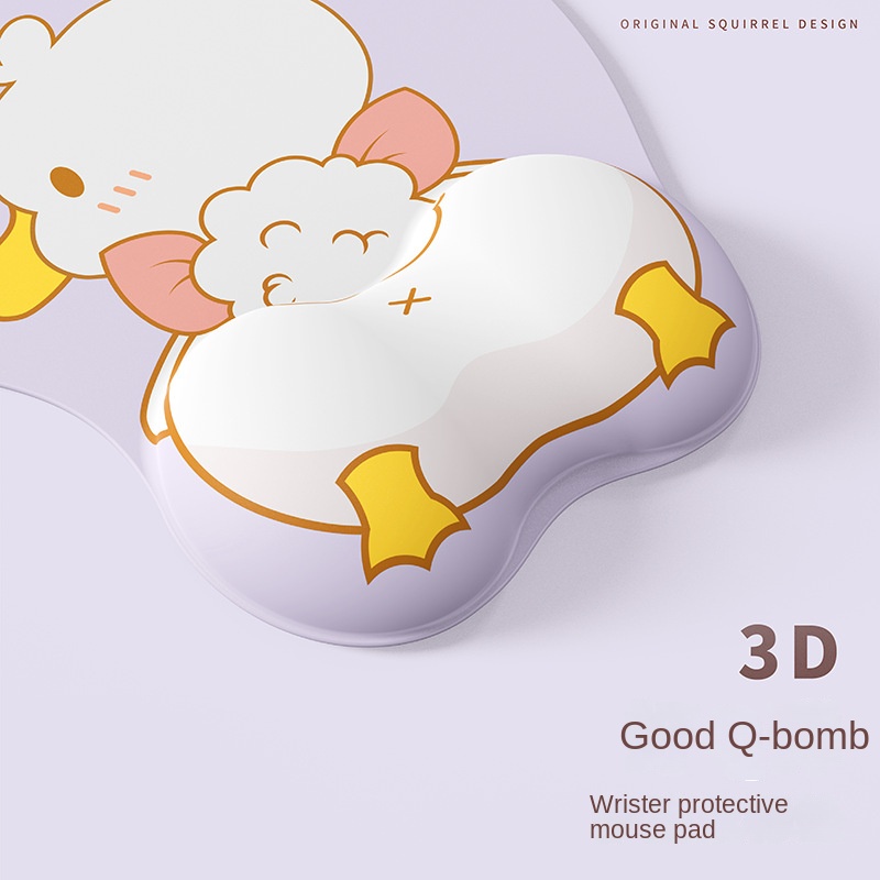 Miếng Lót Chuột Và Bàn Phím Bằng Silicon Hình Chú Vịt 3d Dễ Thương