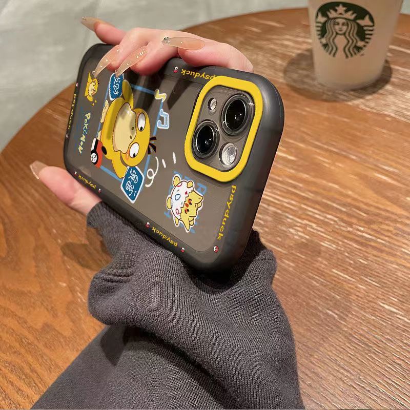 ✅Ốp Điện Thoại Mềm Màu Trong Suốt Hình Chú Vịt 7 Chấu Cho iPhone 14 / 13pro 12promax 11 xr