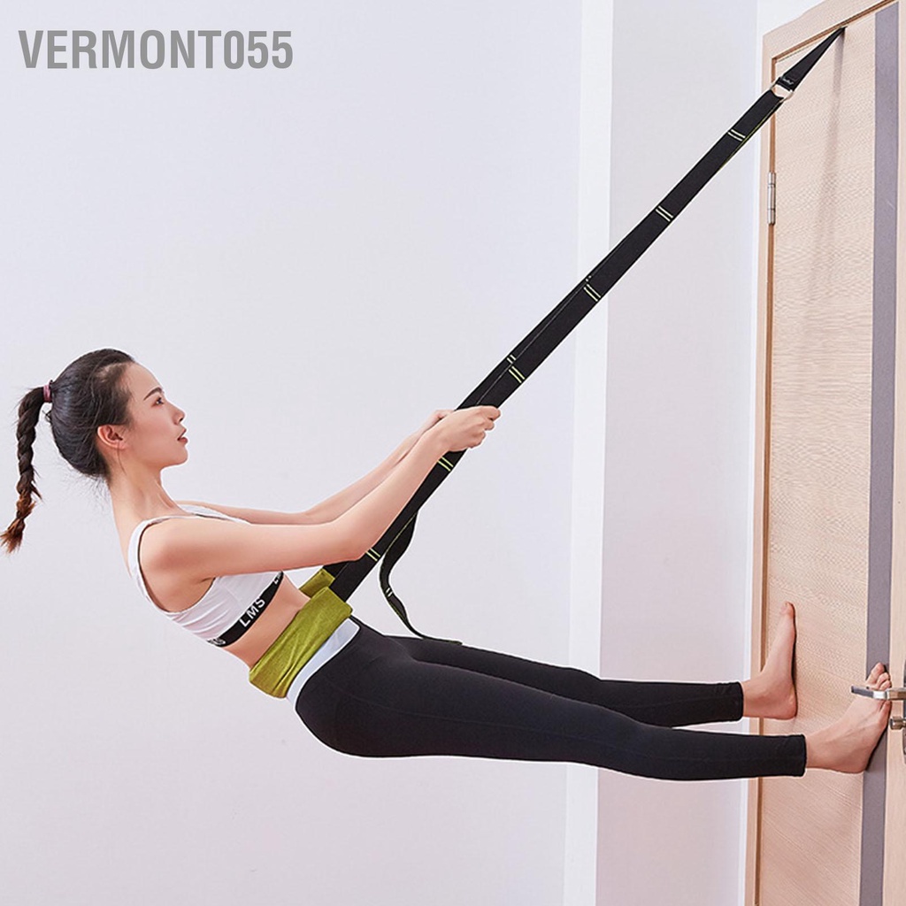 Vermont055 Dây Tập Yoga Kéo Dài Lưng Đa Năng Uốn Cong Hỗ Trợ Huấn Luyện Cửa Eo Chân Co Giãn Đeo Cho Khiêu Vũ Gym