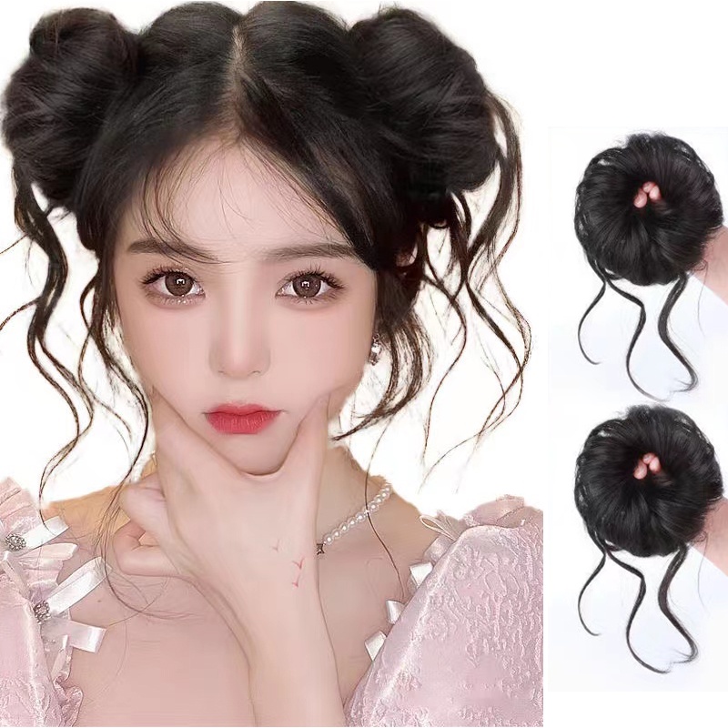 Búi Tóc Giả Xoăn Từ Sợi Tổng Hợp Dành Cho Nữ