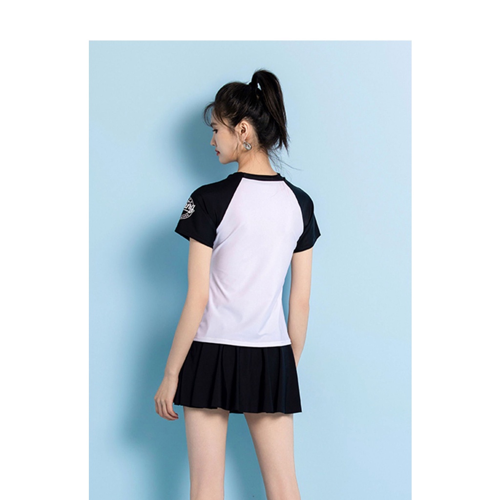 Bộ Đồ Bơi Hai Mảnh Thể Thao Che Bụng Kín Đáo Dành Cho Nữ