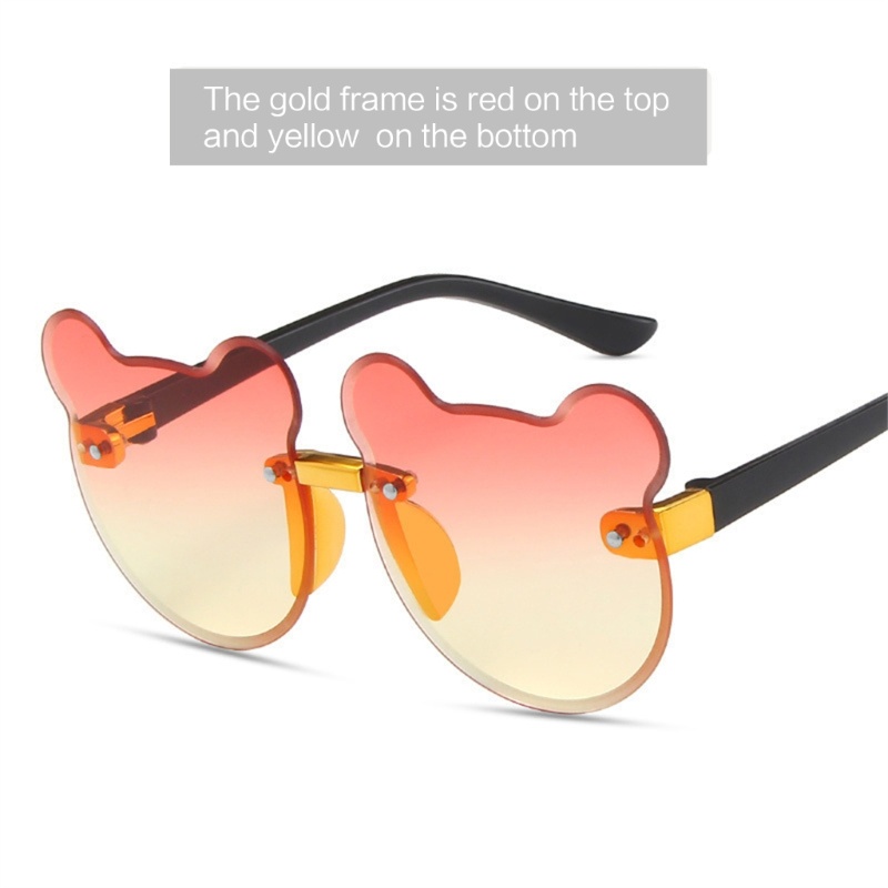 Kính Mát Hình Gấu Hoạt Hình Phong Cách Hip Hop Cổ Điển