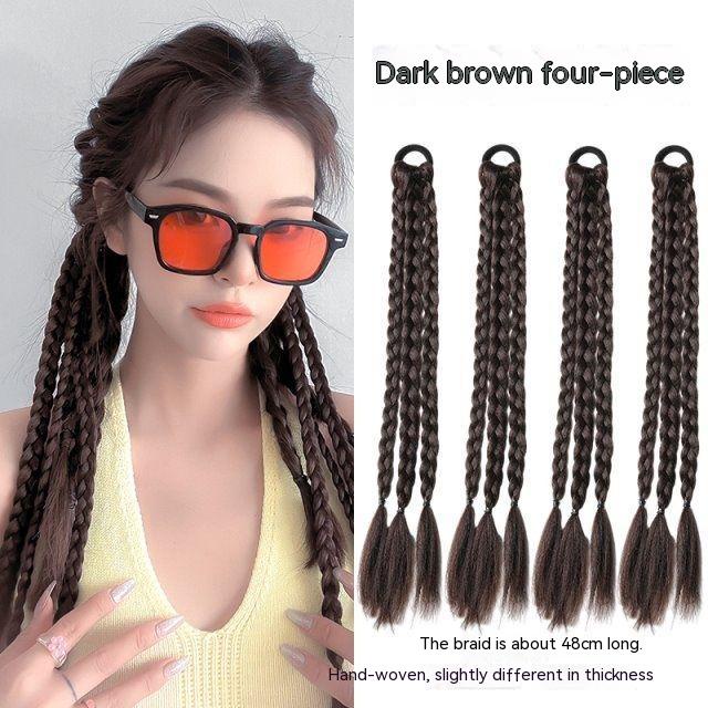 Tóc Giả Thắt Bím Đuôi Ngựa Phong Cách Trung Hoa Mới