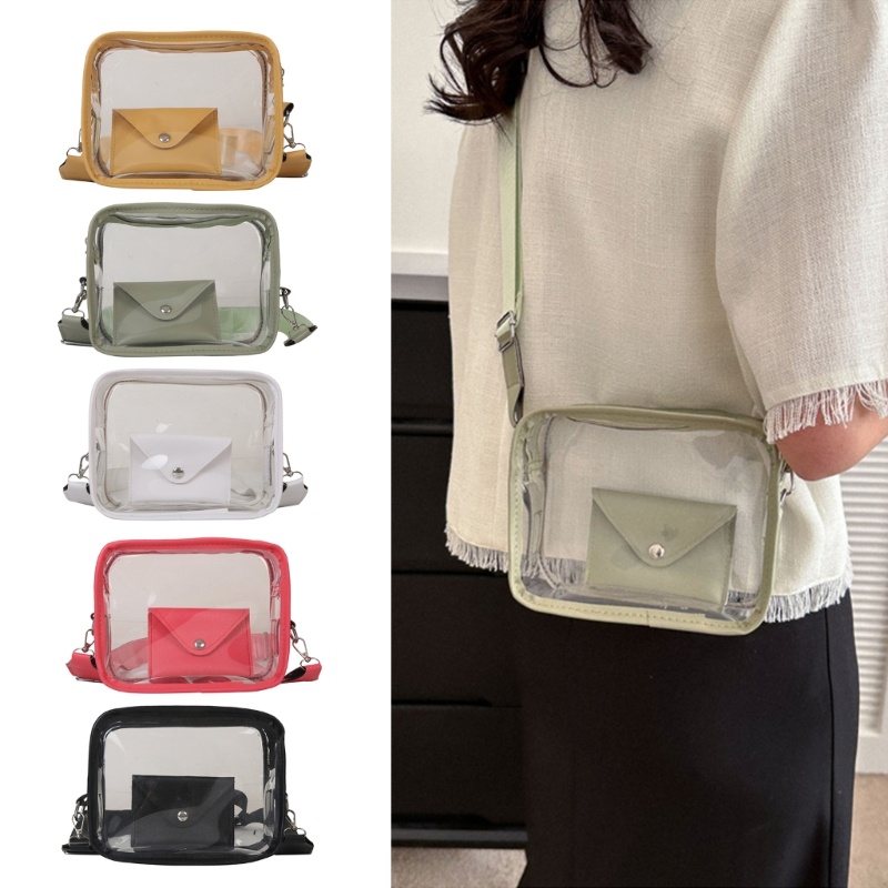 Túi Đeo Chéo Trong Suốt Kèm Ví Thời Trang Cho Nữ