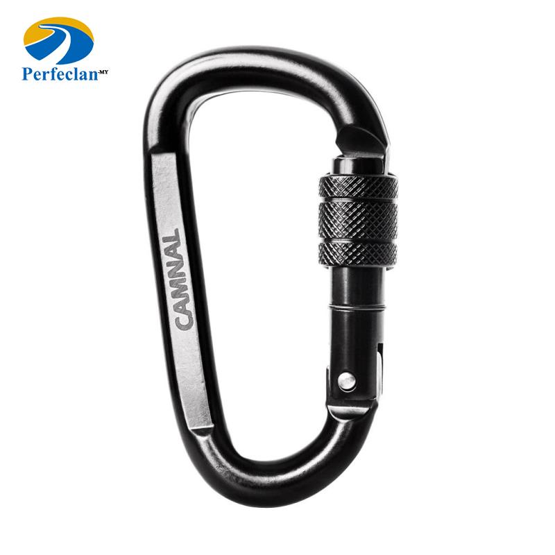 Perfeclan Móc Khóa Carabiner Hình Chữ D 30KN Tiện Dụng Khi Leo Núi