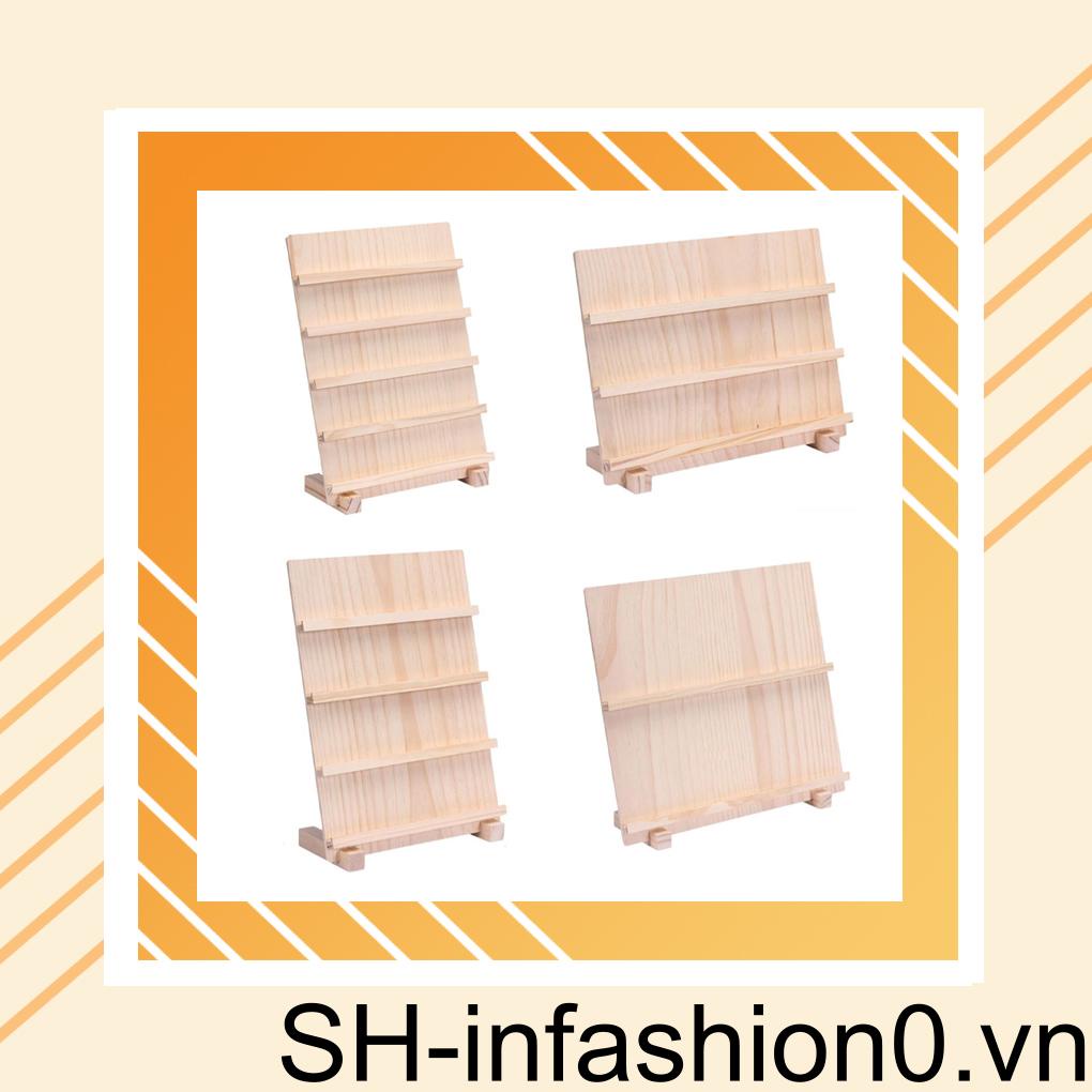 Giá Đỡ Trưng Bày Bông Tai 5 Tầng Bằng Gỗ Tiện Dụng