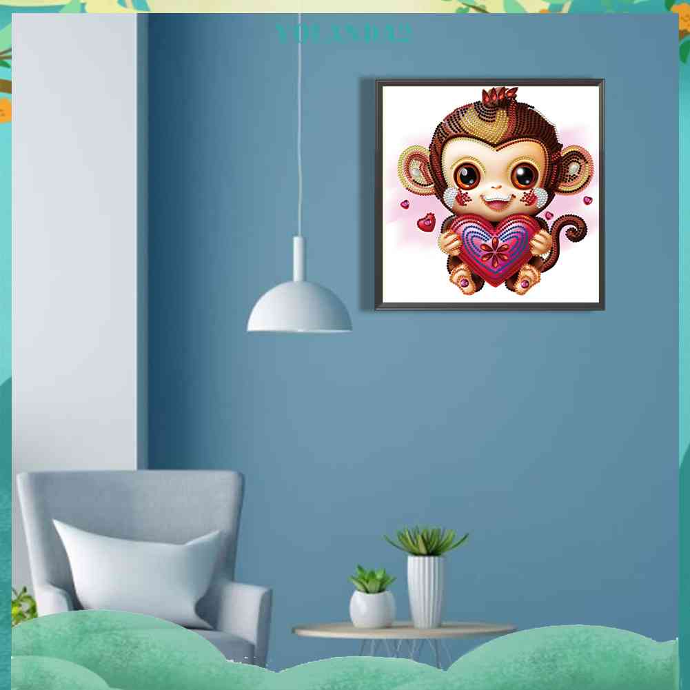 Bộ Tranh Đính Đá 5D Họa Tiết Động Vật Độc Đáo DIY Dùng Trang Trí Nhà Cửa