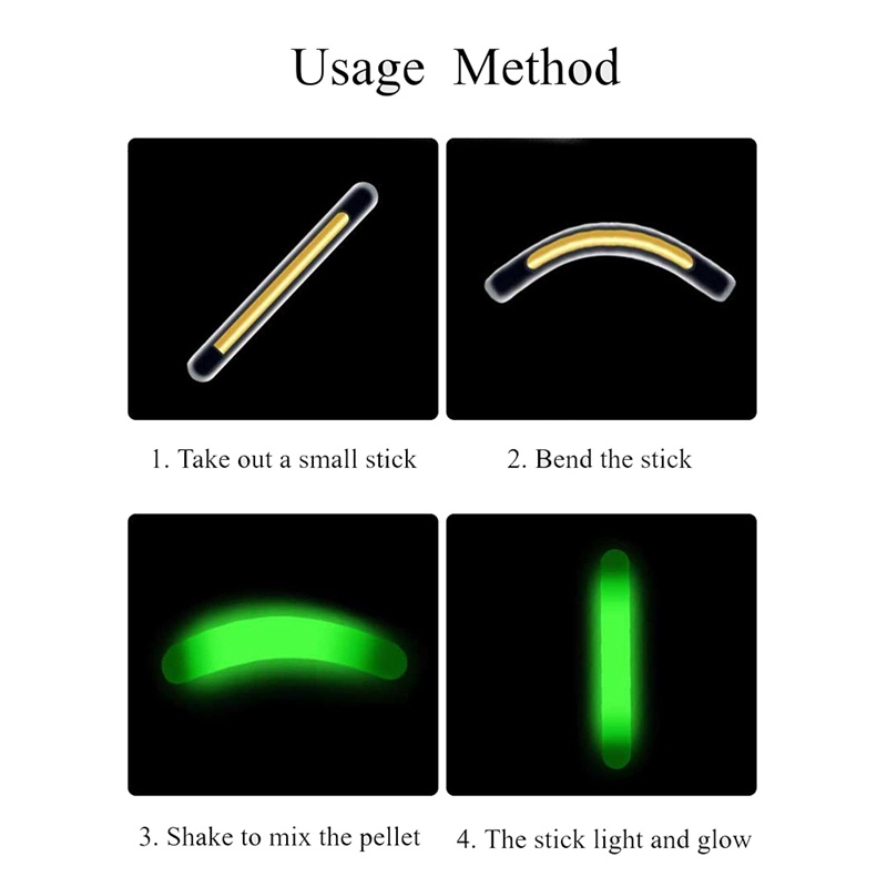 100 CÁI Gậy phát sáng câu cá có thể nhìn thấy rõ hơn Câu cá Gậy ánh sáng xanh Gậy đèn câu cá cho phao , Bobbers , Đầu que , Cực