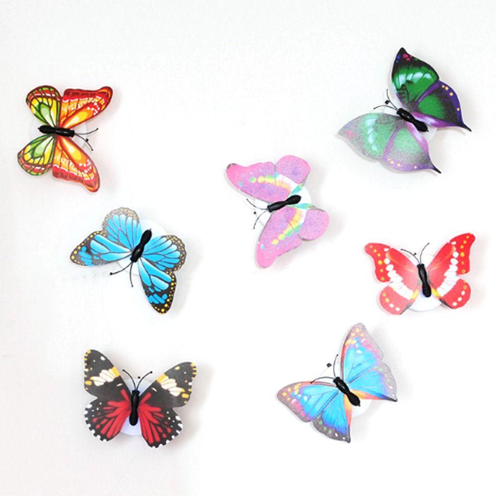 1 Set 5 Đèn LED Hình Bươm Bướm Nhiều Màu Sắc Dùng Trang Trí Phòng Ngủ