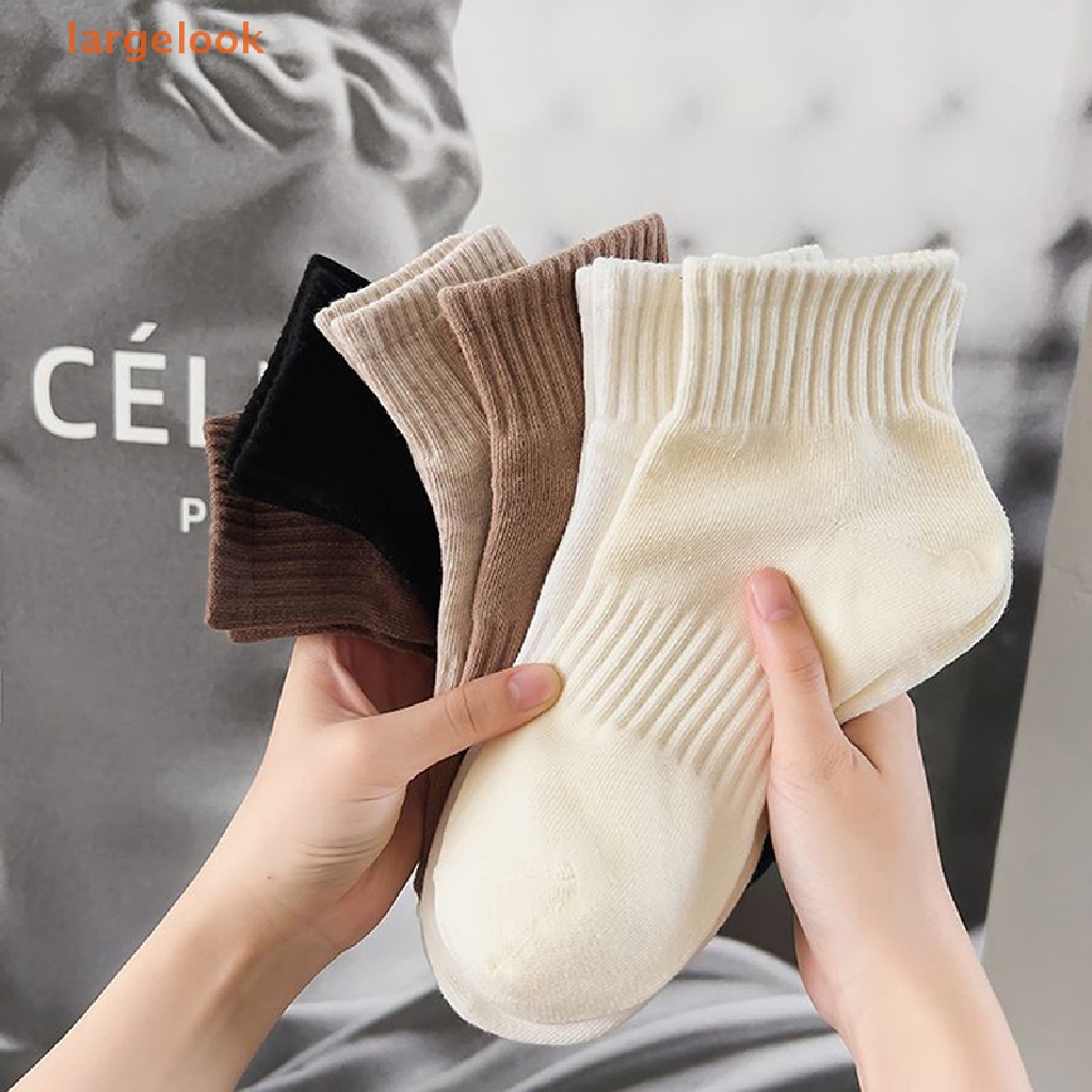 [Biglook] Vớ Thể Thao Cotton Dày Dặn Màu Trơn Chống Ẩm Và Mồ Hôi Thời Trang Thu Đông Dành Cho Nữ