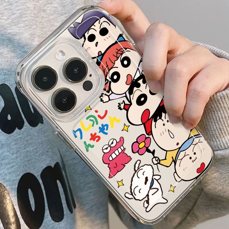 ✅Ốp Điện Thoại Mềm Trong Suốt In Hình Shin-Chan Cho iPhone 14Promax 13 / 12 / 11 xr / xs 7 / 8Plus T5JZ