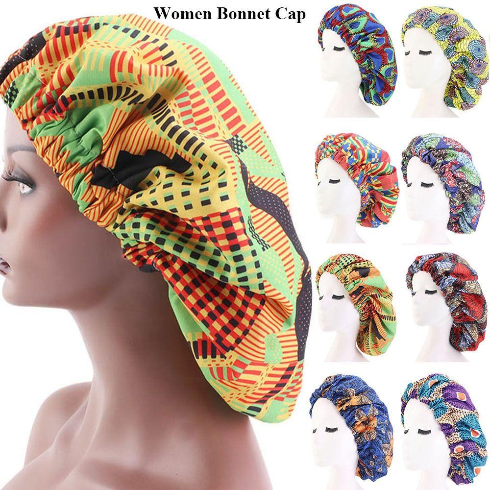 SHOUKEY Mũ Trùm Đầu Bằng Vải Satin Co Giãn Thời Trang Cho Nữ