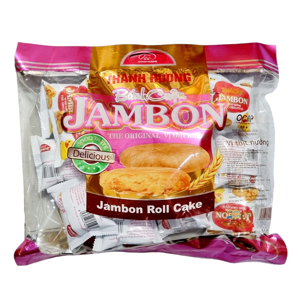 Bánh Cuộn Jambon Thịt Nướng Thanh Hương Túi 400g