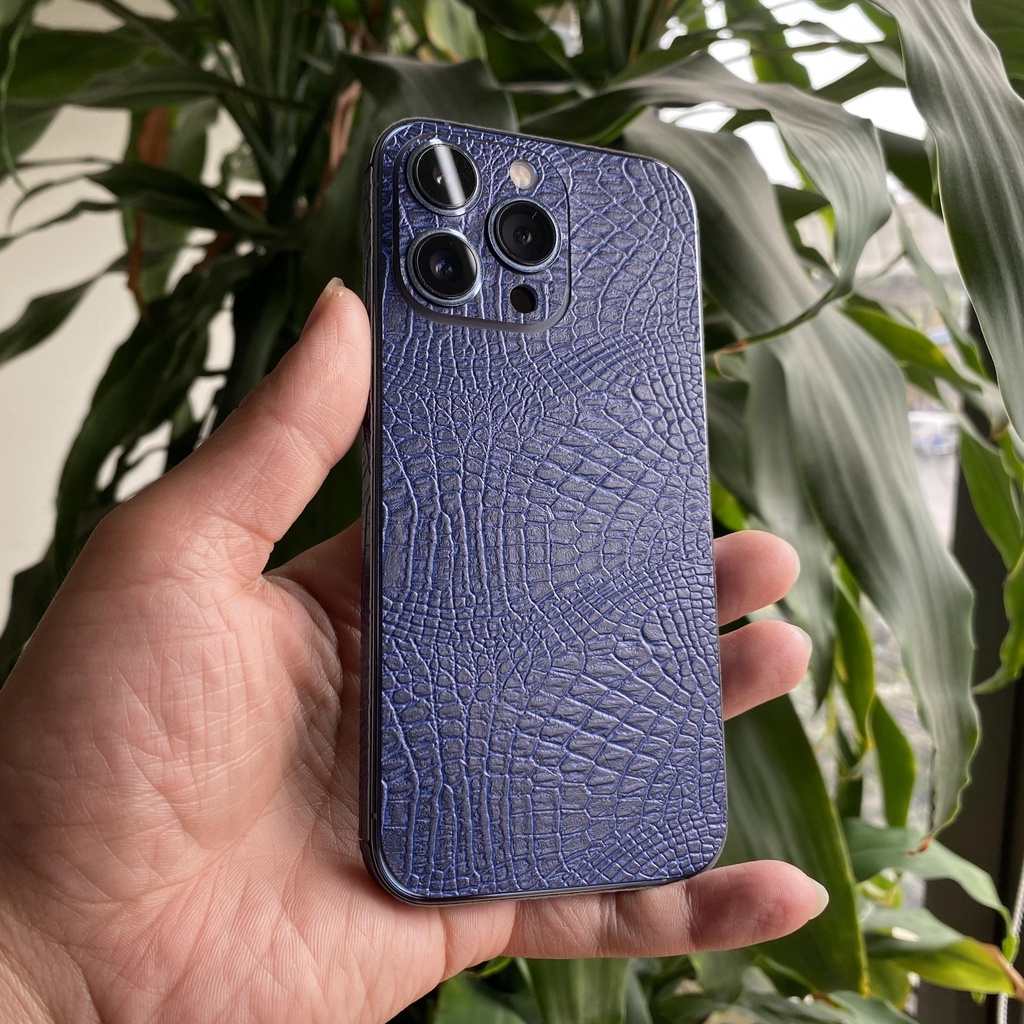 Dán da cá sấu iphone 11/11Pro/11Pro max/12/12Pro/12Pro max/12mini/13/13Pro/13Pro max/13mini/14/14Pro/14Promax/14Plus