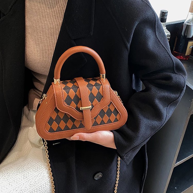 Ielgy Túi Đeo Vai Dây Xích Hình Thoi Tươi Mới Chất Lượng Cao Cho Nữ