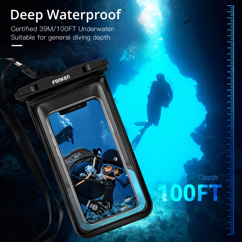Túi đựng điện thoại FONKEN chống thấm nước kiểu phao nổi dành cho đi bơi